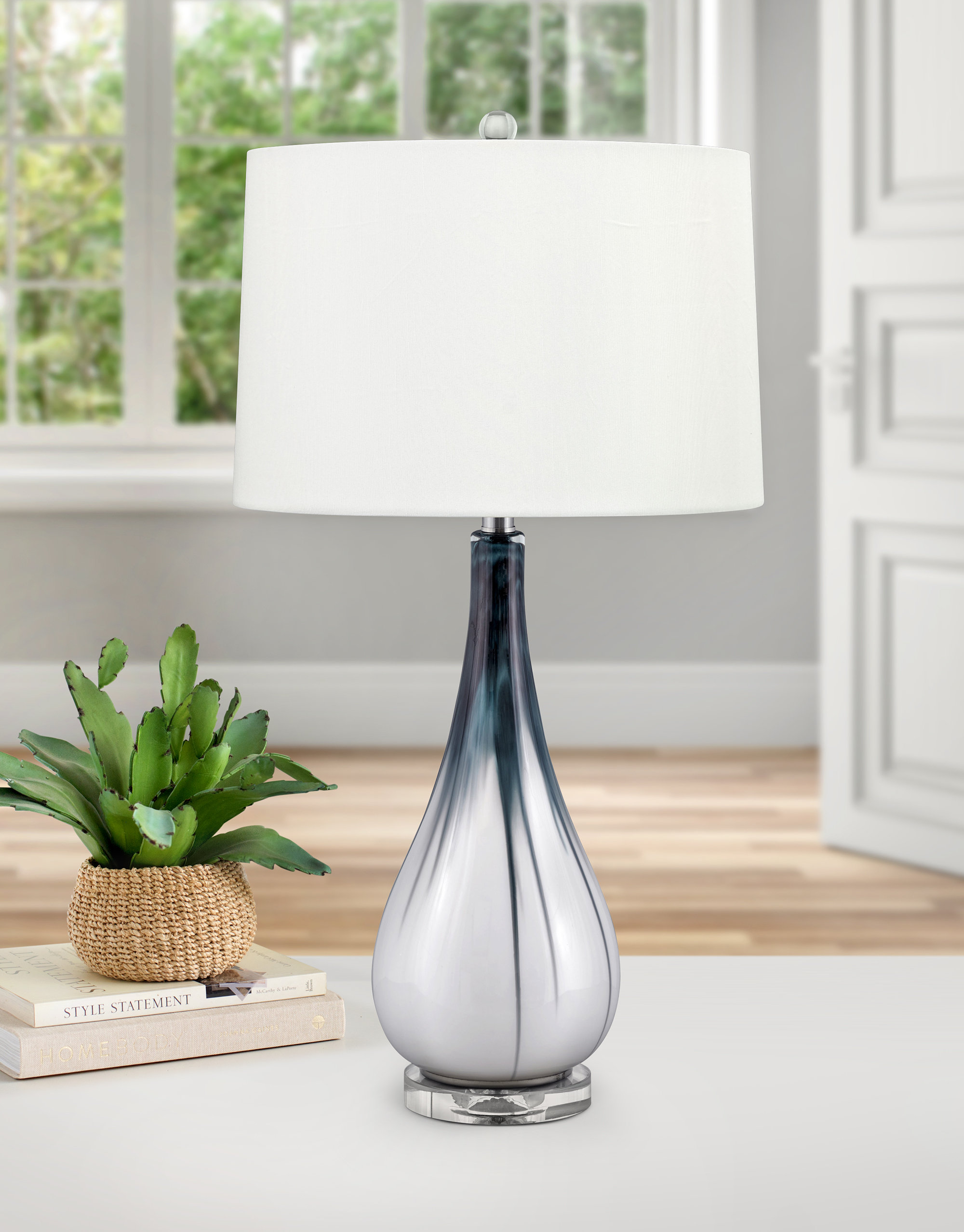 Designer glass table lamps discount